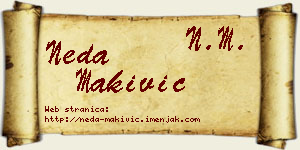 Neda Makivić vizit kartica